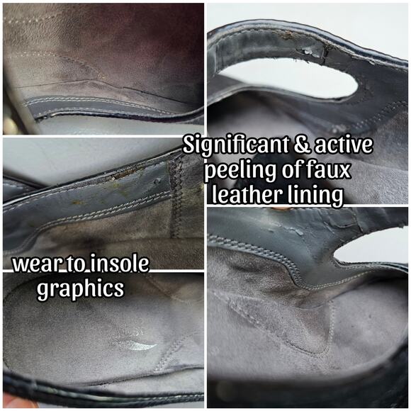 MaryJane Pumps Aerosoles Role Through Size 8.5 Black Shimmer Reptile Scale Heels - Picture 8 of 12